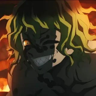 💀 Gyutaro Demon Slayer Аниме, Демон, Монстр, Гютаро, Клинок, рассекающий демонов, Злодей whatsapp sticker