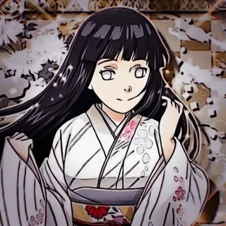 💎 Hinata Naruto anime, naruto, hinata hyuga, kimono, hyuga clan telegram sticker