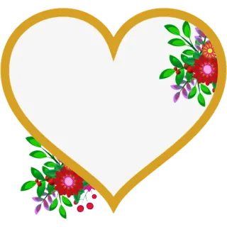 💛 сердце, цветы, цветочный, декор, день святого валентина, любовь telegram sticker