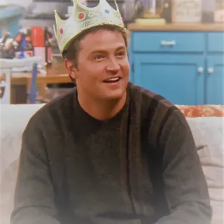 😎 Chandler Bing Friends Chandler, Friends, couronne, sitcom, Matthew Perry telegram sticker