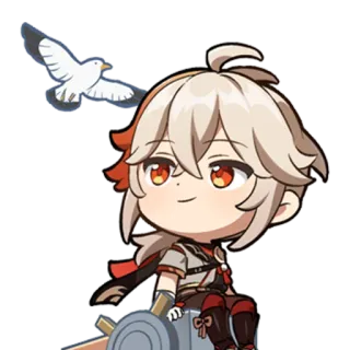 🙂 Kaedehara Kazuha Genshin Impact Anime, Desenho animado, Chibi, Genshin Impact, Kaedehara Kazuha, Video game, Adesivo telegram sticker