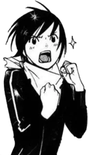 ✨ Anime, Manga, Nhân vật, Chân dung, Phấn khích, Hình minh họa telegram sticker
