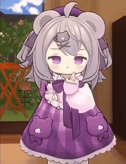 🐻 Anime, Schattig, Beer, Meisje, Chibi, Aanbiddelijk telegram sticker