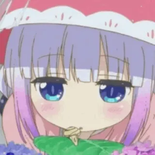 🍬 Kanna Kamui Miss Kobayashi's Dragon Maid 애니메이션, 드래곤, 귀여운, 칸나, 칸나 카무이, 코바야시네 메이드래곤, 로리 whatsapp sticker