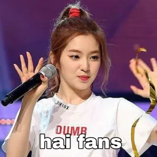 😇 hai fans 인사, 팬, 유명인, 여성 whatsapp sticker