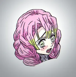 🍡 Mitsuri Kanroji Demon Slayer anime, demon slayer, mitsuri kanroji, manga, character, cartoon telegram sticker