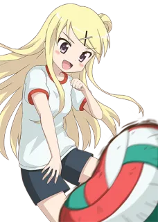 😛 Anime Mädchen, Volleyball, Sport, Süß, Anime, Cartoon, Manga telegram sticker