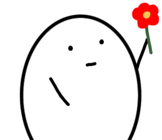 🥚 Mancha, Flor, Rabisco, Fofo, Simples, Desenho animado telegram sticker
