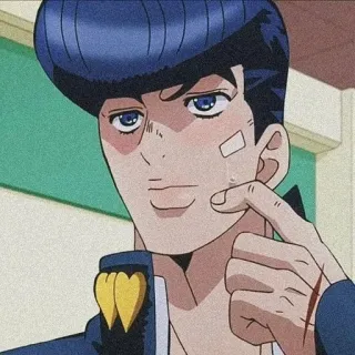 💎 Josuke Higashikata JoJo's Bizarre Adventure อนิเมะ, มังงะ, โจโจ้, โจสุเกะ, Diamond is Unbreakable, ตัวละคร telegram sticker