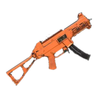 🔫 waffe, waffe, orange, ump9, schusswaffe, maschinenpistole whatsapp sticker