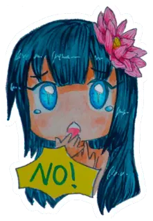 Nagi Lotus flower telegram stickers