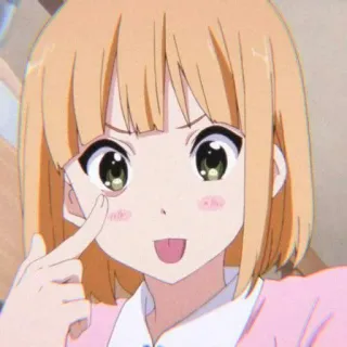 😝 Anime, Menina, Fofo, Desenho animado telegram sticker
