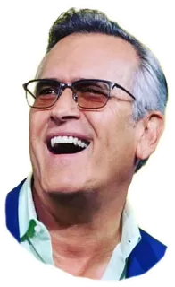 🤓 Bruce Campbell actor, celebrity, glasses, man, portrait telegram sticker