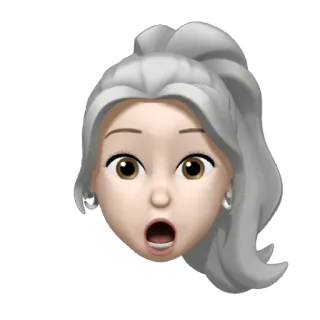 💍 emoji, shocked, surprised, woman, avatar, face, expression telegram sticker