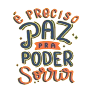 🙌 É PRECISO PAZ PRA PODER SORRIR paz, sorriso, motivação, positivo, citação, tipografia telegram sticker
