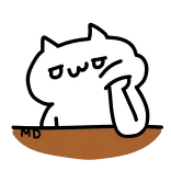 😐 MD chat, mignon, sticker, animal, dessin animé whatsapp sticker