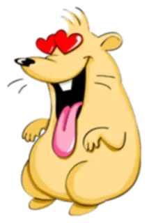 😍 kreskówka, mysz, miłość, serca, szczęśliwy telegram sticker