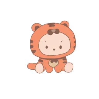 🐯 tiger, cute, animal, cartoon, kawaii telegram sticker