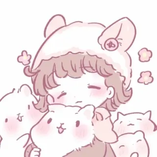 🩰 cute, kawaii, chibi, animal, cartoon, illustration, sticker telegram sticker