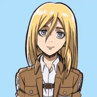 ❤️ Historia Reiss Attack on Titan Anime, Cartone animato, Ragazza, Bionda, Historia Reiss, L'attacco dei giganti telegram sticker