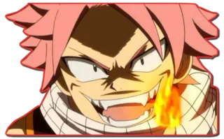 😈 Natsu Dragneel Fairy Tail anime, fairy tail, natsu dragneel, fire, magic, dragon slayer, sticker telegram sticker