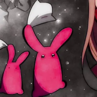 🇯🇪 rabbit, pink, cute, animal, kawaii, bunny, cartoon telegram sticker