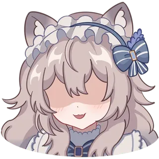 🫣 アニメ, 猫耳, かわいい, 可愛い, ステッカー, 女の子, 漫画 telegram sticker