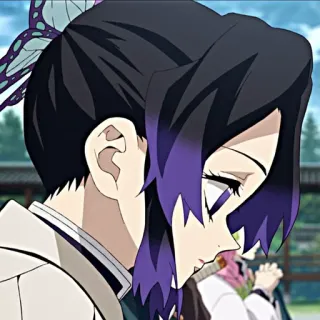 😔 Shinobu Kocho Demon Slayer 애니메이션, 캐릭터, 나비, 귀멸의 칼날, 코쵸 시노부 telegram sticker