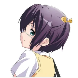 😏 Аниме, Девушка, Мультфильм, Персонаж, Иллюстрация whatsapp sticker