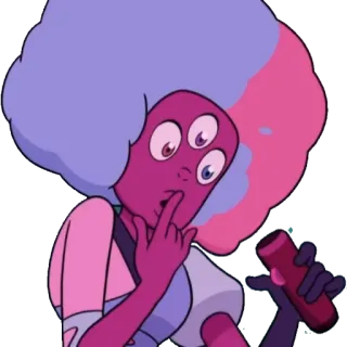 😮 Garnet Steven Universe kartun, animasi, karakter, fusi, permata, Steven Universe whatsapp sticker