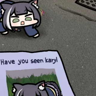😾 Karyl Have you seen karyl karyl, anime, scomparso, ragazza gatto, personaggio telegram sticker