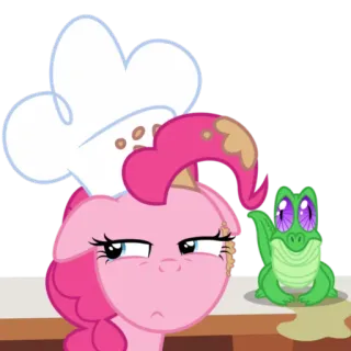 🍪 Pinkie Pie My Little Pony мультфильм, анимация, животное, пони, повар, розовый telegram sticker