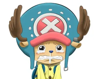 😭 Tony Tony Chopper One Piece Anime, Manga, Cartone animato, Piangendo, Triste whatsapp sticker