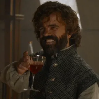 😂 Tyrion Lannister Game of Thrones tyrion lannister, game of thrones, wine, drinking, peter dinklage, tv show telegram sticker