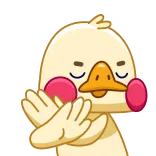 🙅‍♂️ pato, animal, adesivo, emoji, fofo, pássaro telegram sticker