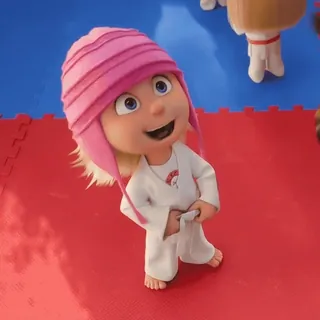 ✨️ Agnes Despicable Me Agnes, Ich einfach unverbesserlich, animiert, Figur, Mädchen, süß, Cartoon telegram sticker