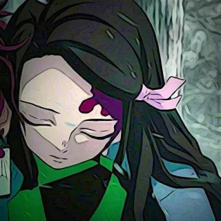 🌿 Nezuko Kamado Demon Slayer Anime, Dämon, Mädchen, Nezuko, Kamado, Demon Slayer whatsapp sticker