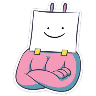 🙂 sticker, personage, tekening, cartoon, vrolijk, glimlach telegram sticker
