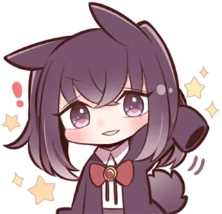 👋 Anime Mädchen, Kawaii, Chibi, Süß, Cartoon, Sticker telegram sticker