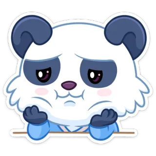 ☺️ Panda, Słodkie, Smutny, Zwierzę, Naklejka telegram sticker
