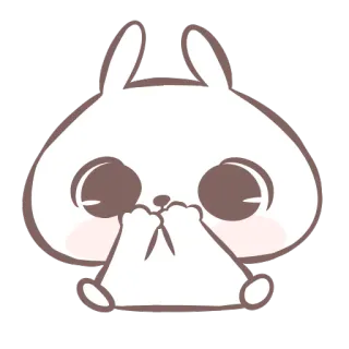 🤐 coelho, fofo, desenho animado, animal, coelho telegram sticker