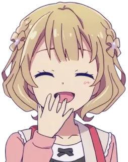 🤣 สาวอนิเมะ, มีความสุข, การ์ตูน, ภาพประกอบ, คาวาอิ telegram sticker