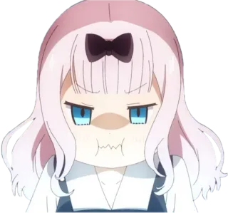😑 Chika Fujiwara Kaguya-sama: Love Is War Anime, Chibi, Desenho animado, Garota, Cabelo rosa, Chika Fujiwara, Kaguya-sama Love is War telegram sticker