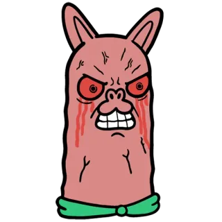 😡 bravo, desenho animado, criatura, monstro, animal whatsapp sticker