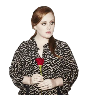 🙆 Adele Adele, cantante, rosa roja, retrato, mujer, celebridad telegram sticker