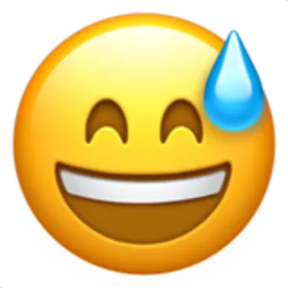 😅 emoji, face, smile, sweat, happy telegram sticker