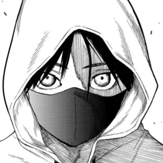 🗯 Anime, Hoodie, Maske, Manga, Charakter, Portrait whatsapp sticker