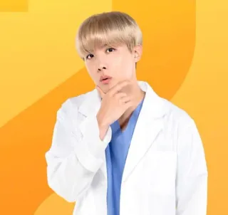 🤔 J-Hope J-Hope, BTS, K-Pop, Arzt, Mediziner, Person, Mann telegram sticker