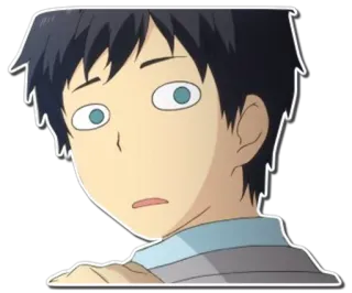 😧 Anime, Manga, Personaggio, Ragazzo, Espressione, Preoccupato telegram sticker