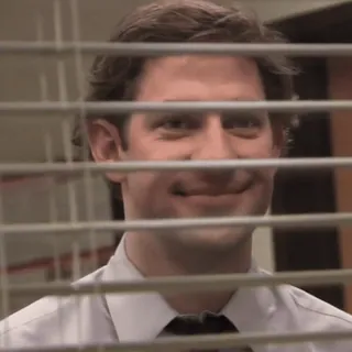 👀 Jim Halpert The Office Jim Halpert, The Office, John Krasinski, Sbirciare, Divertente whatsapp sticker